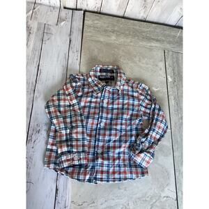 HappyFella Boys’ Casual Plaid Cotton Blend Long Sleeve Button-Down Shirt 24M